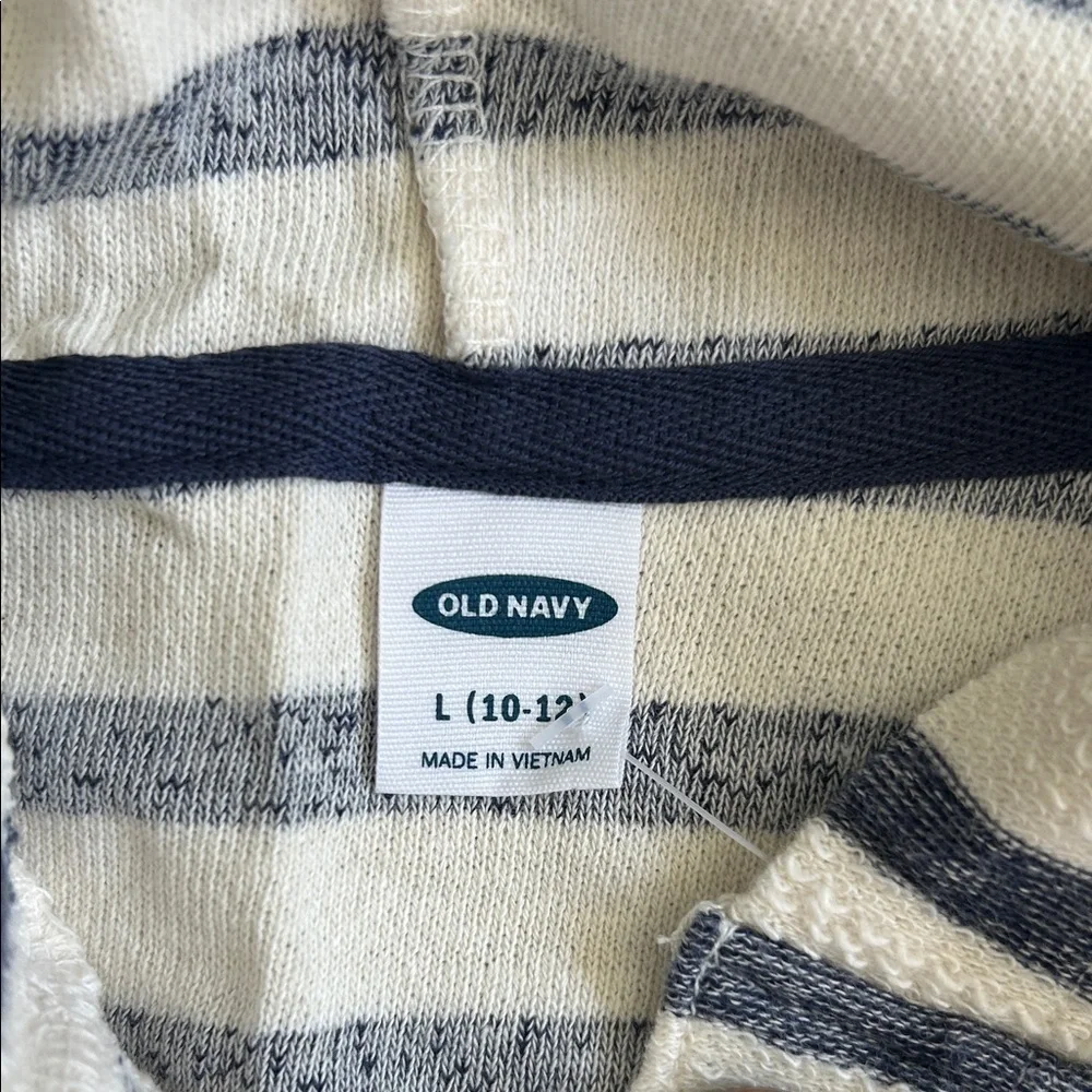 Old Navy Kids Striped Hoodie - Navy and Cream